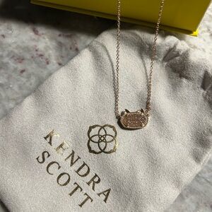 Kendra Scott Cat Necklace (Rose gold)